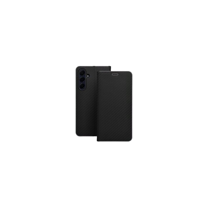 LUNA Book Carbon -suojakotelo, mukautettu XIAOMI Redmi 15 4G / 5G (171.1), musta – 2