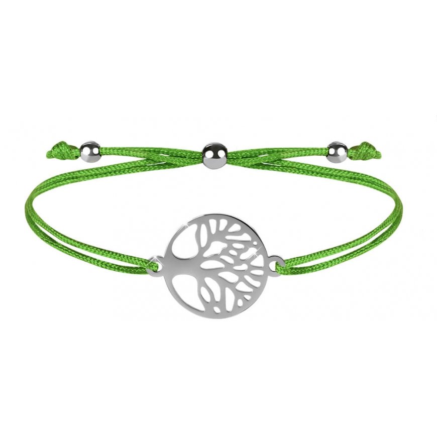 Troli Wire Bracelet with Green / Steel Tree of Life – 2
