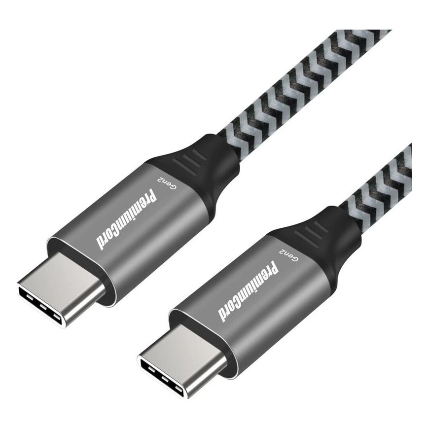 USB kabelis PremiumCord USB-A - USB-A 2 m Pilkas (ku2aa2)