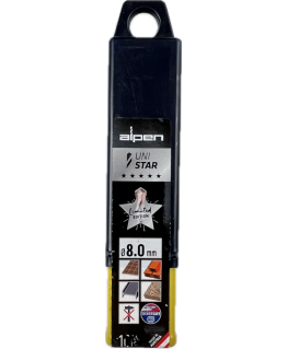 Universal Drill 8.0 mm UNI STAR Alpen [0017000800100] limited edition