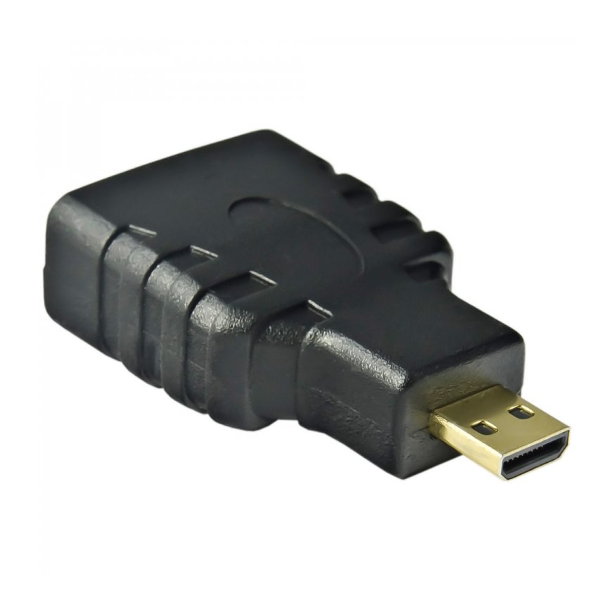 Akyga AK-AD-10 kaabli soomuutja HDMI Type A (Standard) HDMI Type D (Micro) Must, Kuld