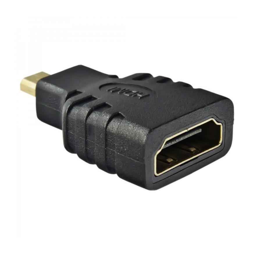 Akyga AK-AD-10 kaabli soomuutja HDMI Type A (Standard) HDMI Type D (Micro) Must, Kuld – 2