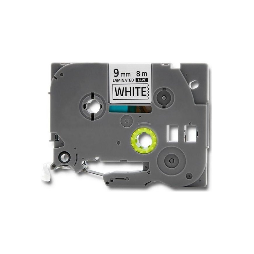 QOLTEC lint BROTHER TZe-221 9mm x 8m valge / must ülekandega