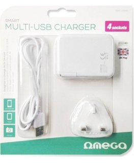 Omega 4x USB-A 2.4A Charger (OMCUSB4U)