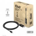 CLUB3D CAC-1187 video kabeļu aksesuārs 1,8 m Mini DisplayPort HDMI Melns CLUB3D CAC-1187 video kabeļu aksesuārs 1,8 m Mini DisplayPort HDMI Melns
