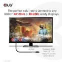 CLUB3D MiniDisplayPort 1.4 to HDMI 4K120Hz or 8K60Hz HDR10+ Cable M/M 1.8m / 6ft CLUB3D MiniDisplayPort 1.4 to HDMI 4K120Hz or 8K60Hz HDR10+ Cable M/M 1.8m / 6ft