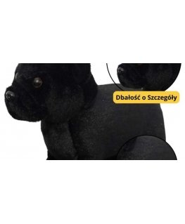 Lean Toys mängu plüüškoer, must, 19 cm