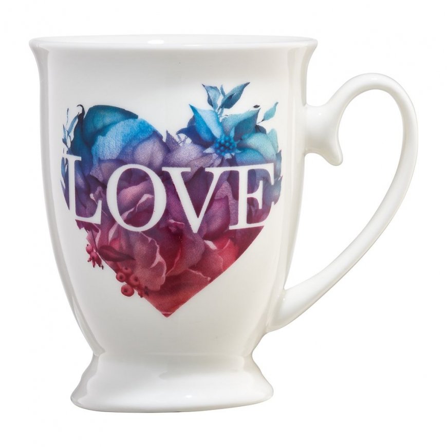 Love Letters - jalallinen muki, monivärinen sydän, 300 ml AMBITION
