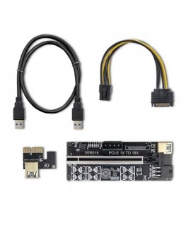 QOLTEC 55510 Подъемник PCI E 1x 16x USB 3.0 вер. 018 SATA PCI E 6 пин