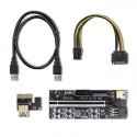 QOLTEC 55510 Riser PCI E 1x 16x USB 3.0 ver. 018 SATA PCI E 6 pin QOLTEC 55510 Riser PCI E 1x 16x USB 3.0 ver. 018 SATA PCI E 6 pin