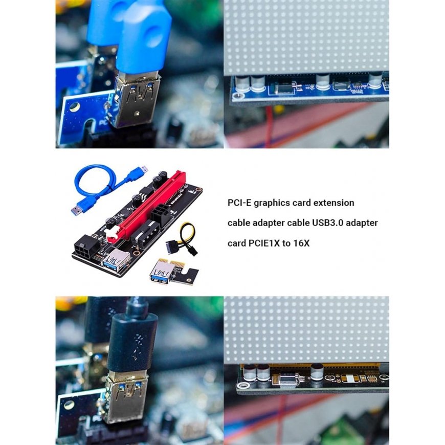 QOLTEC 55510 PCI E 1x 16x USB 3.0 riser v. 018 SATA PCI E 6 pin – 2