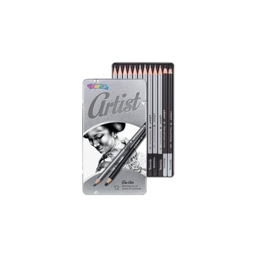 Colorino Artis Sketch Pencil Set in Metal Box 12 pcs