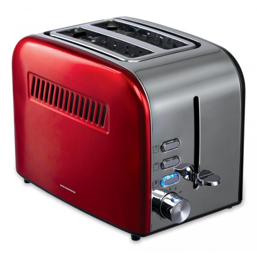 Heinner HTP-850RDIX toaster 7 2 slice(s) 850 W Red, Silver