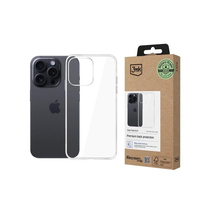 3MK Clear Case Eco mobile phone case 17.5 cm (6.9") Cover Transparent