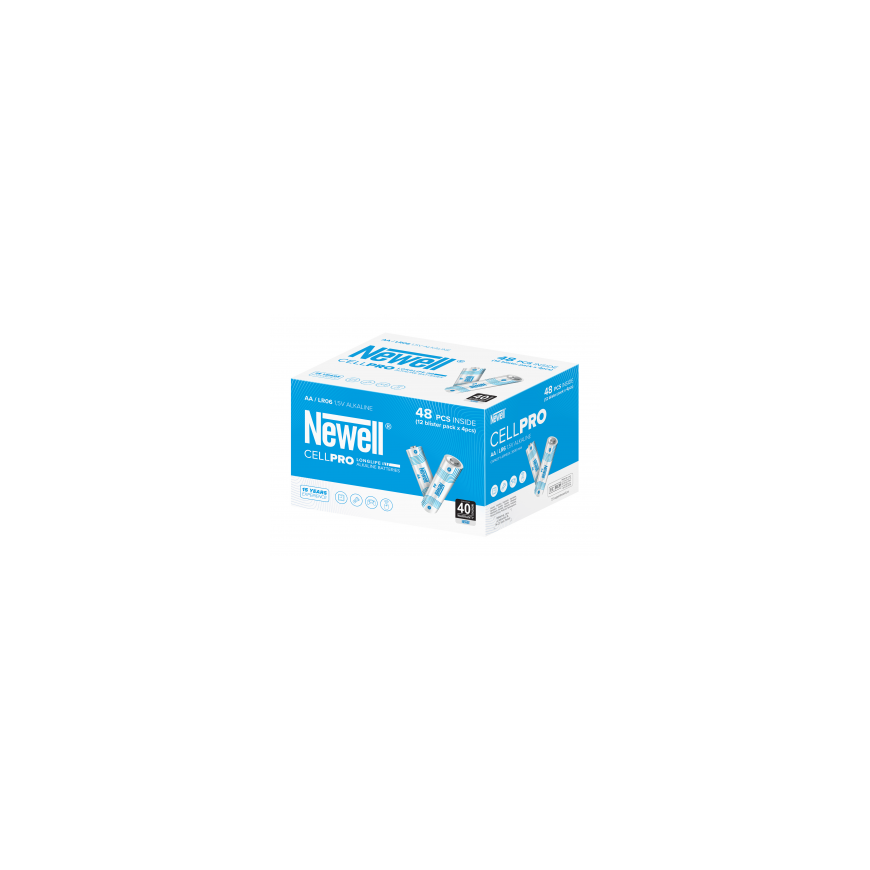 Newell CellPro AA alkalinen paristo, 12x4 kpl, läpipainopakkaus