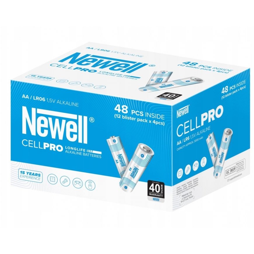Батарея Newell CellPro AA щелочная, 12x4 шт., блистерная упаковка – 2