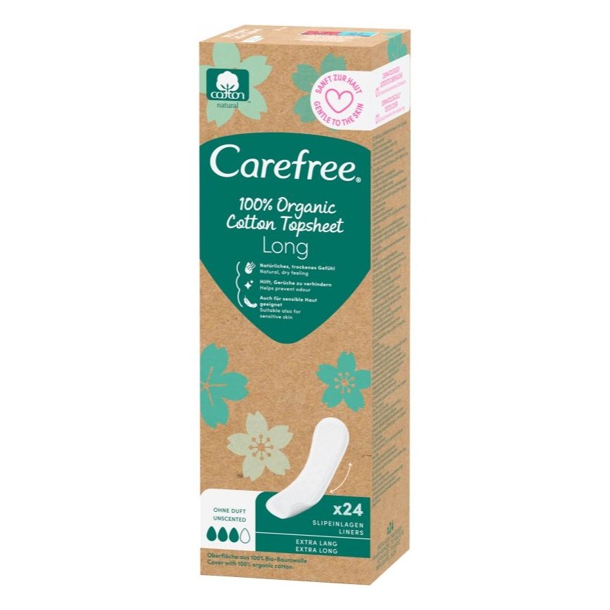 Carefree Organic Cotton Garie kelnaiču īklotai 24 gab.