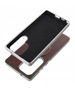 OEM "GENTLEMAN MAG COVER" case, compatible with MagSafe, designed for SAMSUNG A17, brown