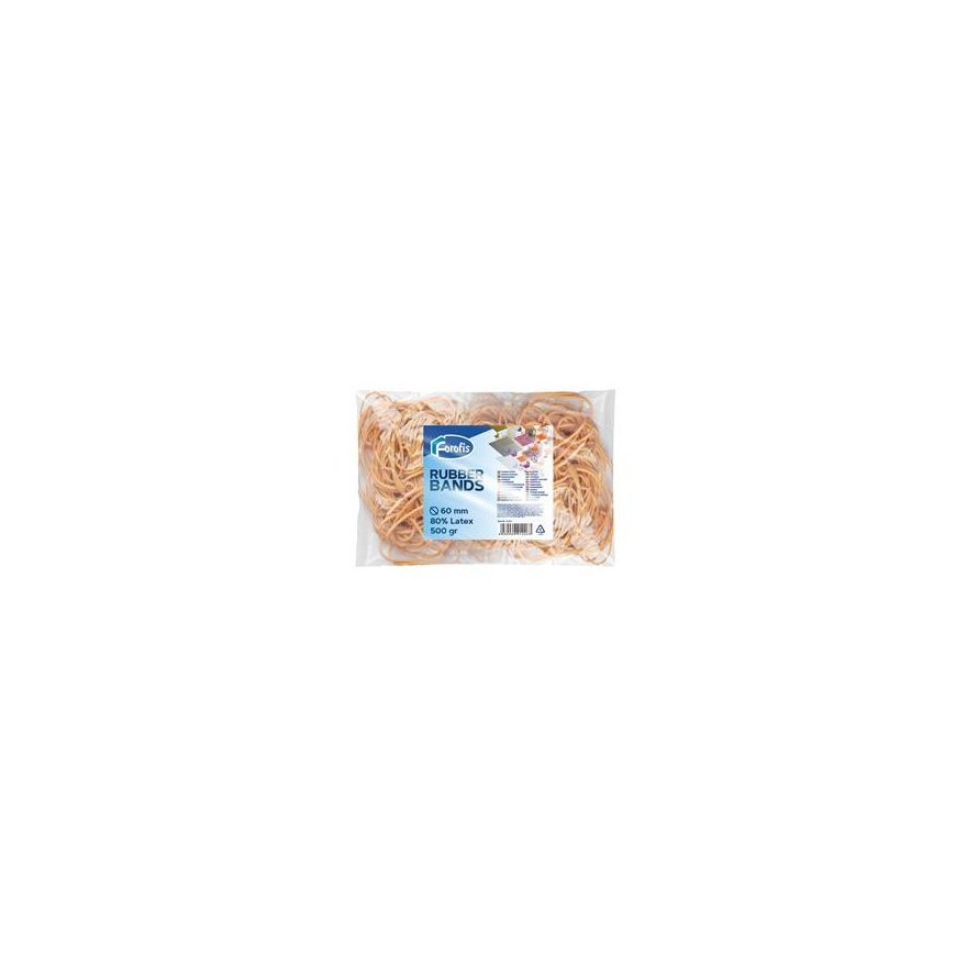 FOROFIS-kumimateriaalit, 60 mm, 500 g, ruskea väri, pussissa