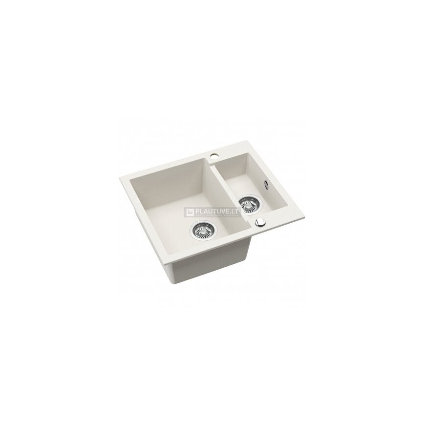 Compotexa Akmens Mass Sink HELIKA Tessa SQT150AW, Silicsana Color: White | Alba 710