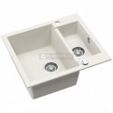 Compotexa Akmens Mass Sink HELIKA Tessa SQT150AW, Silicsana Color: White | Alba 710 Compotexa Akmens Mass Sink HELIKA Tessa SQT150AW, Silicsana Color: White | Alba 710