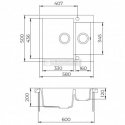 Compotexa Akmens Mass Sink HELIKA Tessa SQT150AW, Silicsana Color: White | Alba 710 Compotexa Akmens Mass Sink HELIKA Tessa SQT150AW, Silicsana Color: White | Alba 710