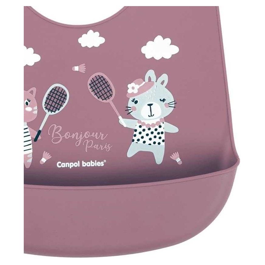 Canpol babies Silikonist seilinukas koos taskuga BONJOUR PARIS tumesinine punane – 2
