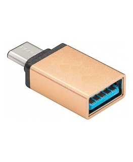 Адаптер PremiumCord USB-C/мужской - USB3.0 A/женский, OTG, белый