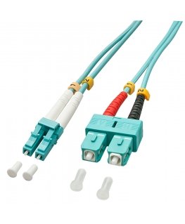 Lindy 20m OM3 LC - SC Duplex InfiniBand/fibre optic cable Бирюзовый