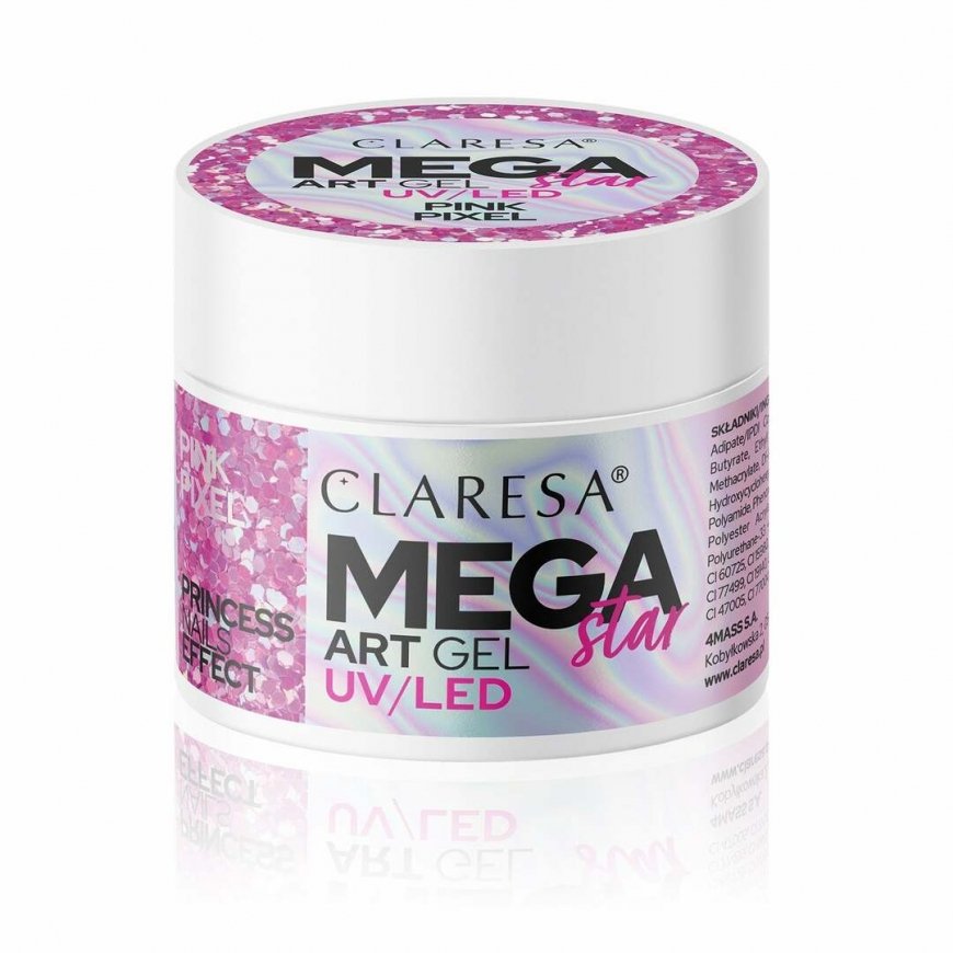 Claresa MegaStar Art Gel Roosa Pixel, 10 g
