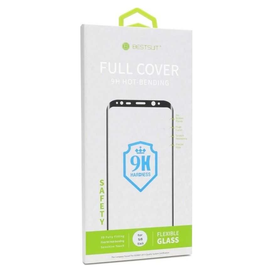 Bestsuit гибкий гибридный стекло 5D для Samsung Galaxy S10+ черный (горячая выгибка) – работающий сканер отпечатков пальцев
