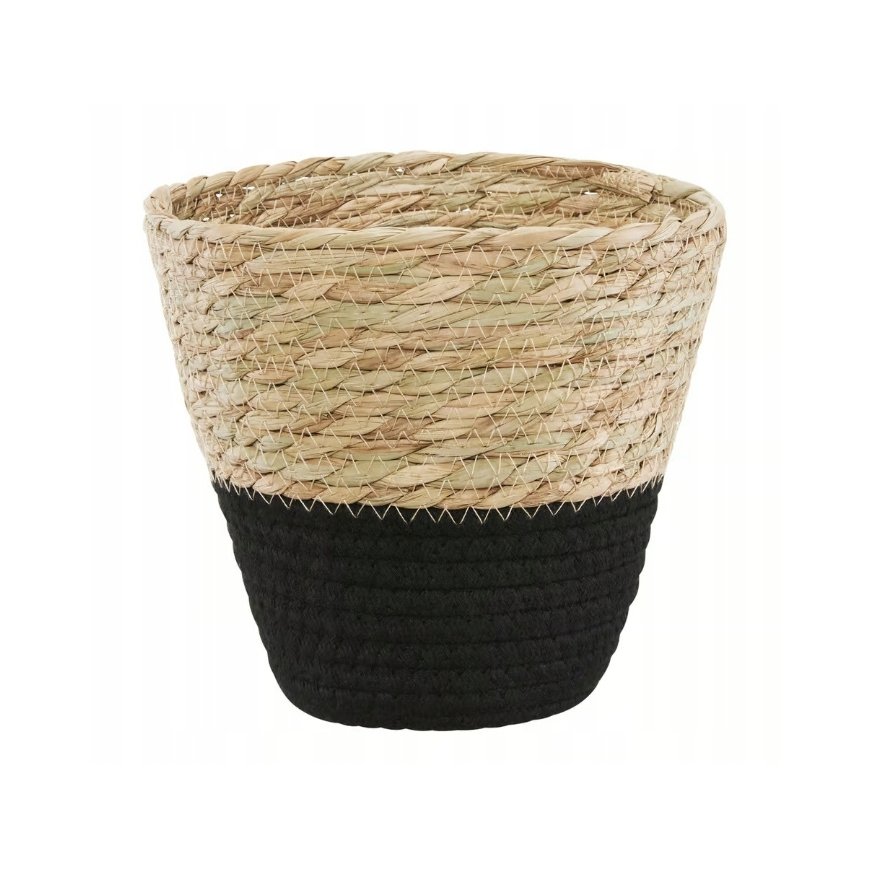 Boho vase cover 17.5 cm black AMBITION