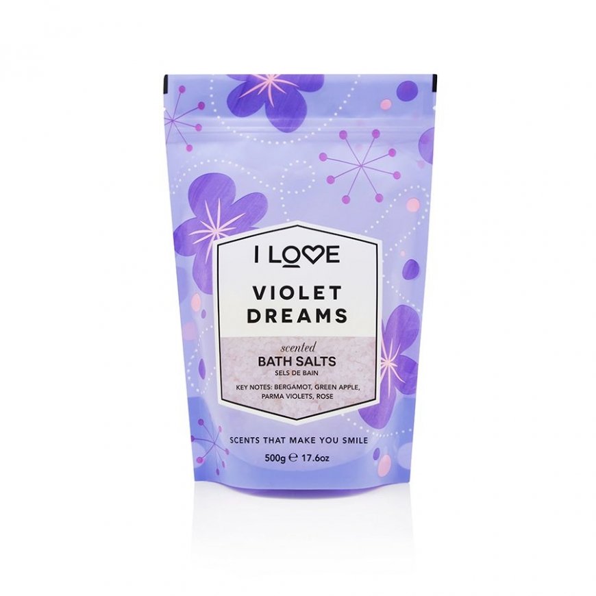 I Love, Signature Collection, Violet Dreams, Bath Salt, 500g – 2