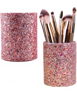 Lean Rožinis blizgums kosmetikas otu turētājs 9x7x7 cm