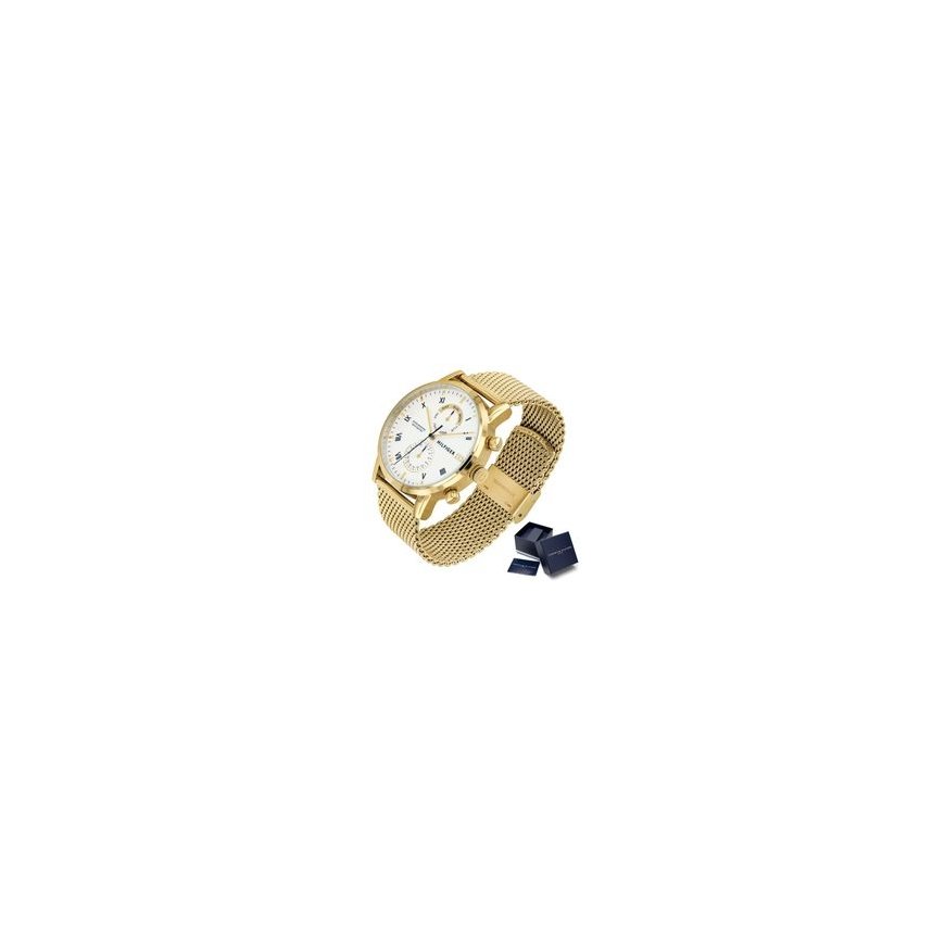 Pacific U27 rubber watch strap - green/gold - 20mm – 2