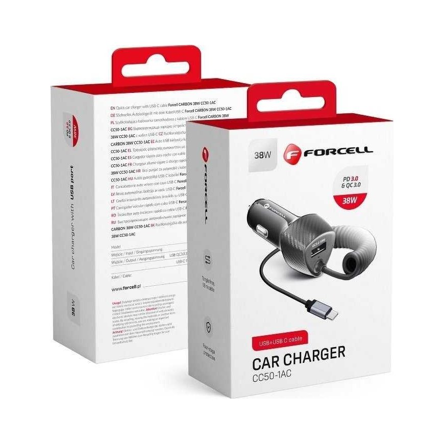 FORCELL F-ENERGY Carbon CC50-1AC automašīnas lādētājs