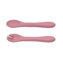 Petite&Mars Take&Match - silicone feeding utensils | Dusty Pink