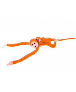 Lean Toys Pehmolelu apina lapselle, oranssi, 90 cm