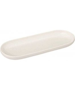Secret De Gourmet NORA snack serving plate, stoneware, outdoor floral pattern, 23 x 9 cm