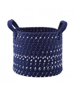 Mėlyna Pintinė, 22x22x18 cm, balta-navy mėlyna