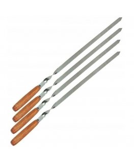 Master Grill & Party MASTER GRILL KEBAB SKEWERS SET 4 pcs.. LENGTH 60 cm WOODEN HANDLE..