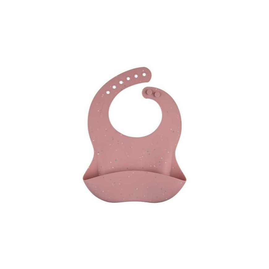 CANPOL BABIES silicone bib with pocket DOTS, 51/029_pink