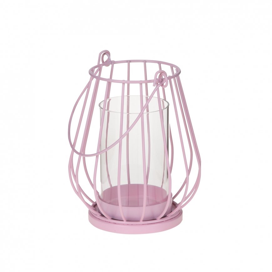 Myhome Lantern Wire Pink 11.2 x 11.2 x 13.5 cm MY HOME – 2
