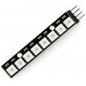 Oem RGB LED ribban WS2812 5050 x 8 valgus diodai - 53 mm - joodetud ühendused Oem RGB LED ribban WS2812 5050 x 8 valgus diodai - 53 mm - joodetud ühendused