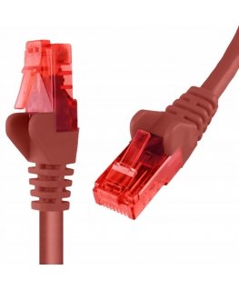 Spacetronik RJ45 CAT 6 U/UTP Cable AWG24 Red 7.5m