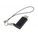 Адаптер «PremiumCord» USB-C разъема – USB 2.0 Micro-B/мужской, черный с петлей для подвешивания Адаптер «PremiumCord» USB-C разъема – USB 2.0 Micro-B/мужской, черный с петлей для подвешивания