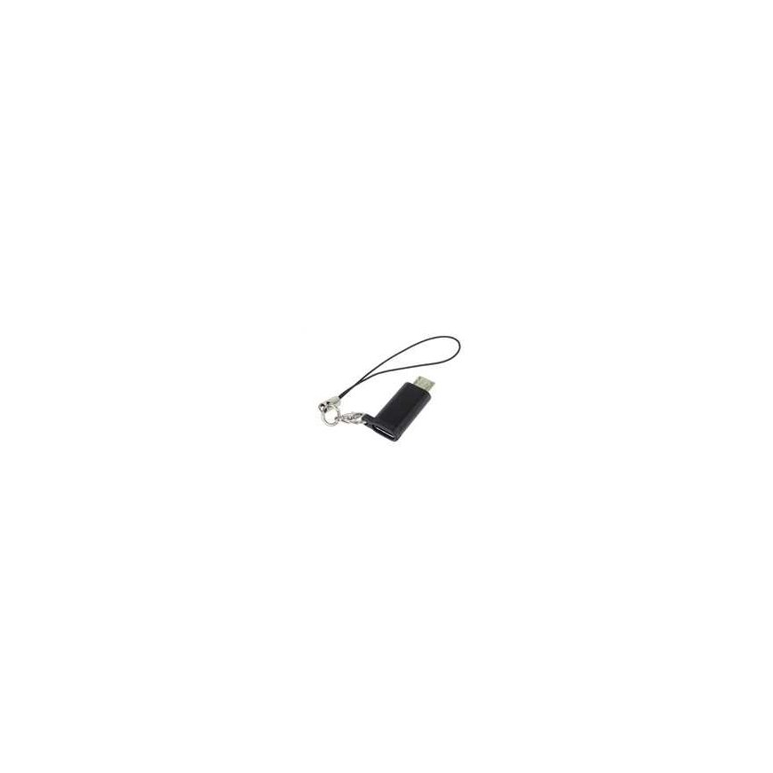 Адаптер «PremiumCord» USB-C разъема – USB 2.0 Micro-B/мужской, черный с петлей для подвешивания – 2