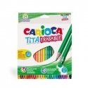 Spalvoti pieštukai CARIOCA TITA, ištrinami su trintuku, 24 spalvos. Spalvoti pieštukai CARIOCA TITA, ištrinami su trintuku, 24 spalvos.