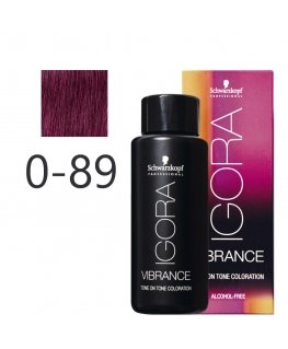 professionaalsed juuksevärvid Schwarzkopf Igora Vibrance Nº0-89 Punane Violetne Keskne Tugevdaja 60ml