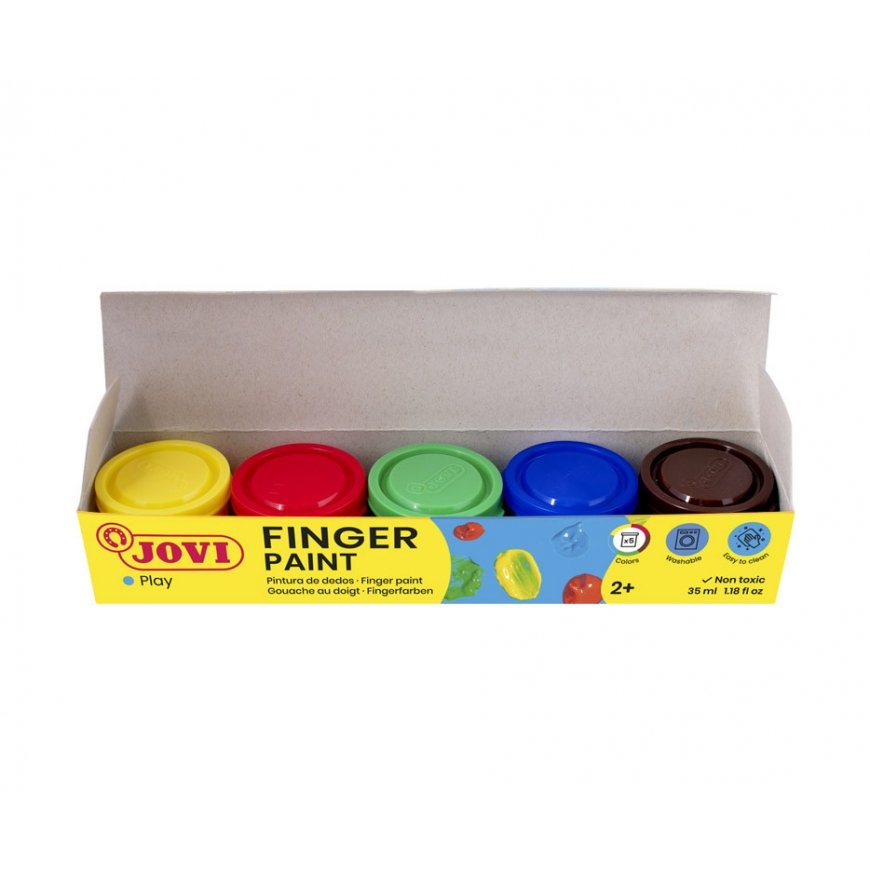 Jovi 540 washable finger paint Blue, Brown, Green, Red, Yellow – 3
